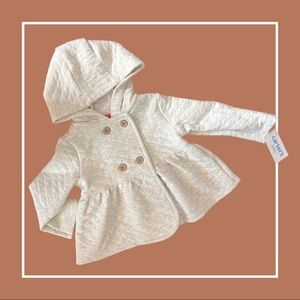 Cozy Quilted Hooded Coat Gray—12m